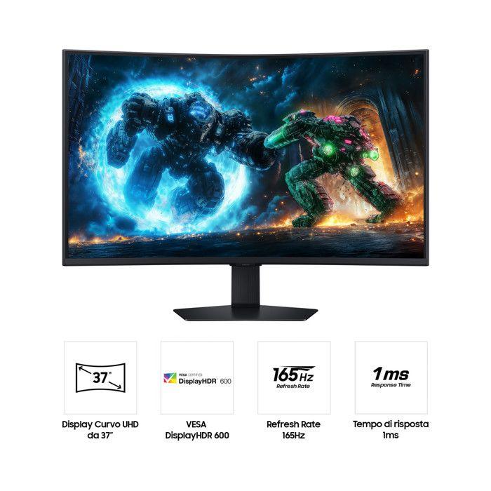 Монитор Samsung Odyssey G7 G75F Игровой Изогнутый 37" UHD 1 мс Черный