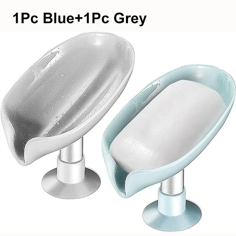 2/1 шт. держатель для мыла в форме листа самоосушающийся держатель для мыльницы не перфорированный держатель с присоской мыльница подходит для ванной комнаты