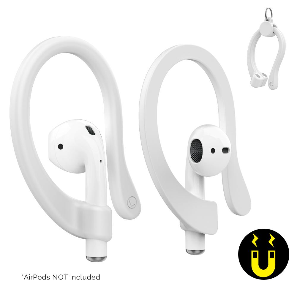 Мягкие силиконовые противопотерянные ушные крючки для AirPods 1/2/3/Pro/Pro 2, спортивные противоскользящие держатели для ушей с зажимом для хранения для бега, спортзала