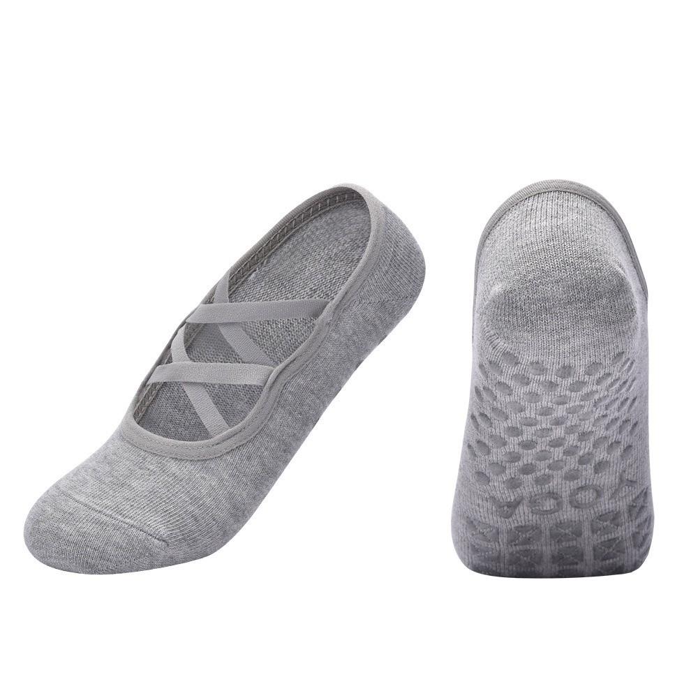 Breathable Pilates Yoga Socks Non-Slip Ballet Boat Socks New Cross-strap Socks for Dance Practice