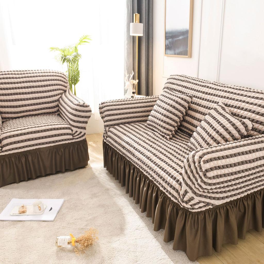 Сплошной цвет эластичный чехол для дивана для гостиной с принтом, эластичные секционные чехлы в клетку с принтом, чехол для дивана, L-образная форма, 1-4-местный