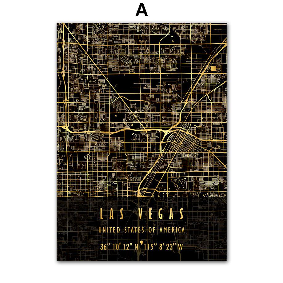 Лас-Вегас, Чикаго, США, Америка, карта города, декор для гостиной, постеры и принты, настенная живопись на холсте, настенные панно для домашнего клуба