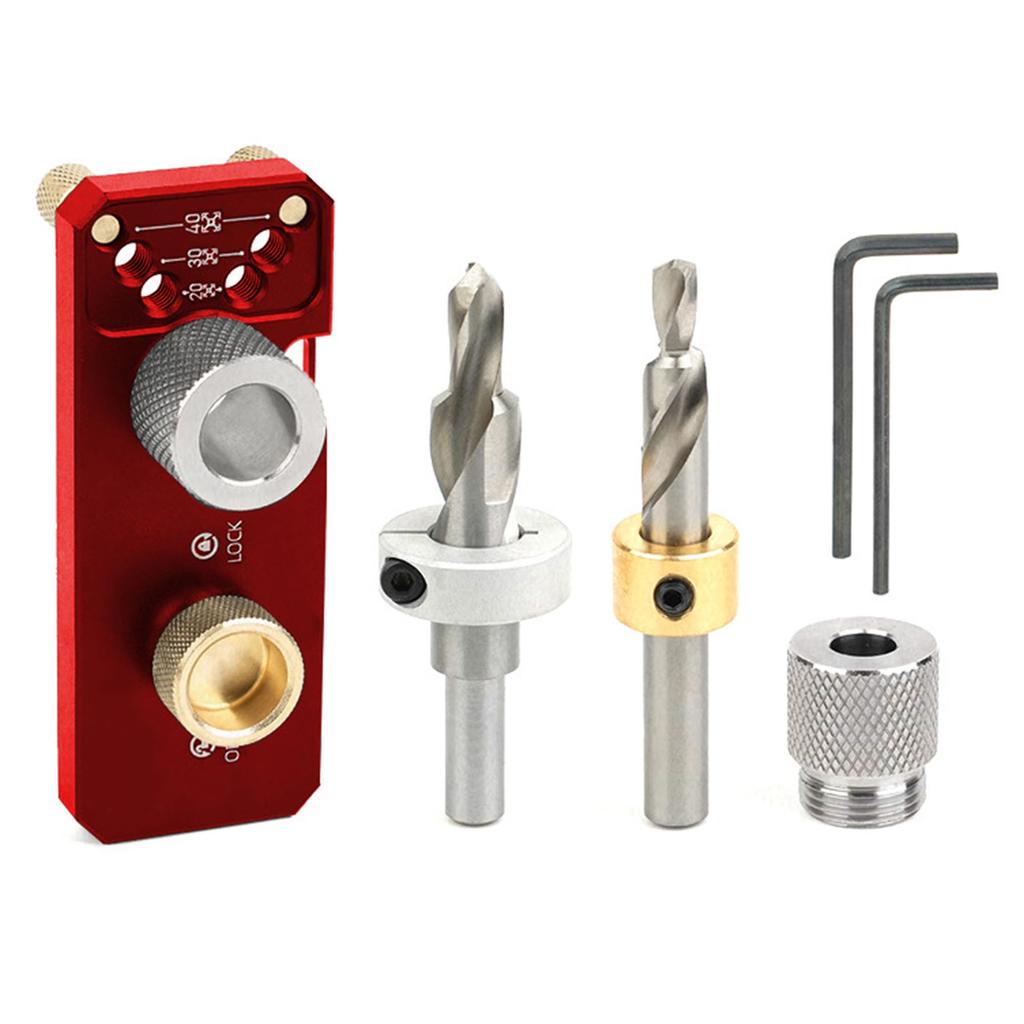 Hole Drill Jig Kit Aluminium Alloy Multifunctional High Accuracy Hole Drill Guide Locator Set with