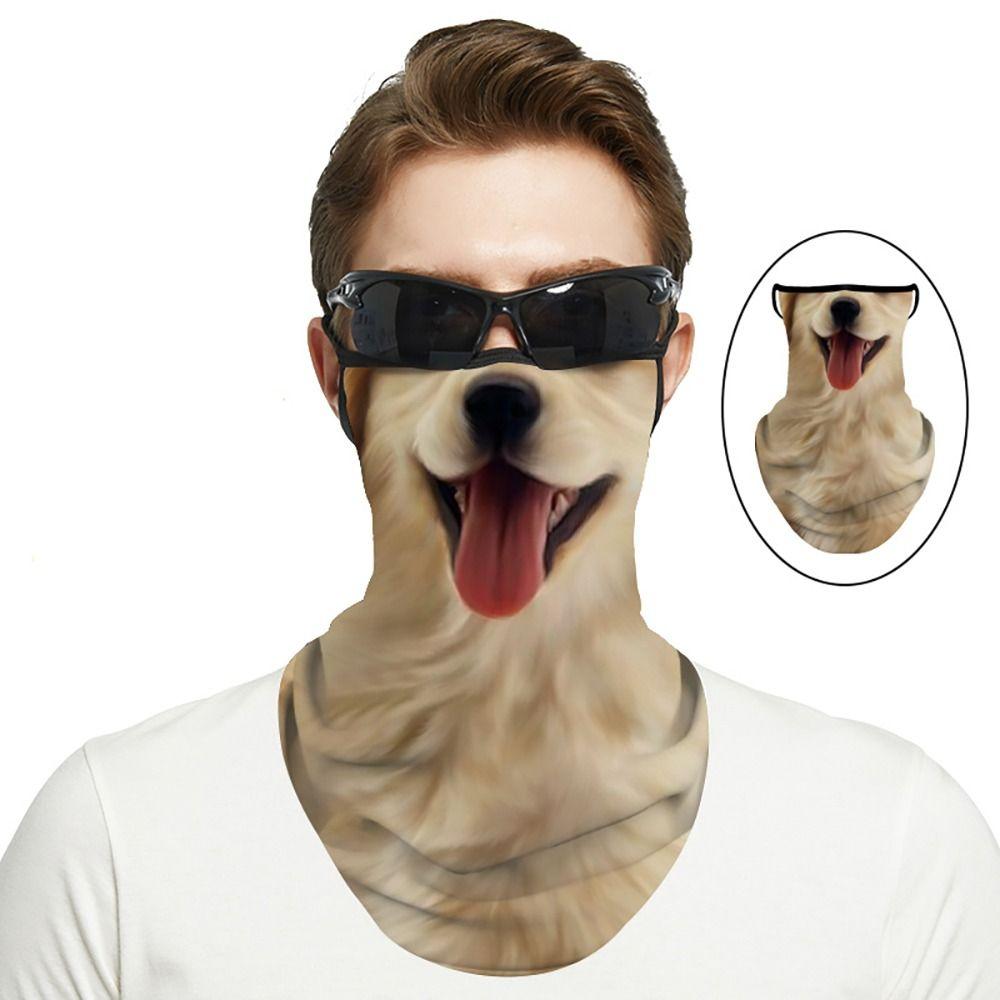 Hanging Ear Cool Face Scarf Elastic Cycling Balaclava Animal Face Cover Scarf Summer