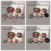 7pcs fiat Abarth Car Hood Front Bonnet Grill Rear Trunk Emblem Logo Badge 85/95/100/120mm Car Wheel Center Caps Hubcap Cover