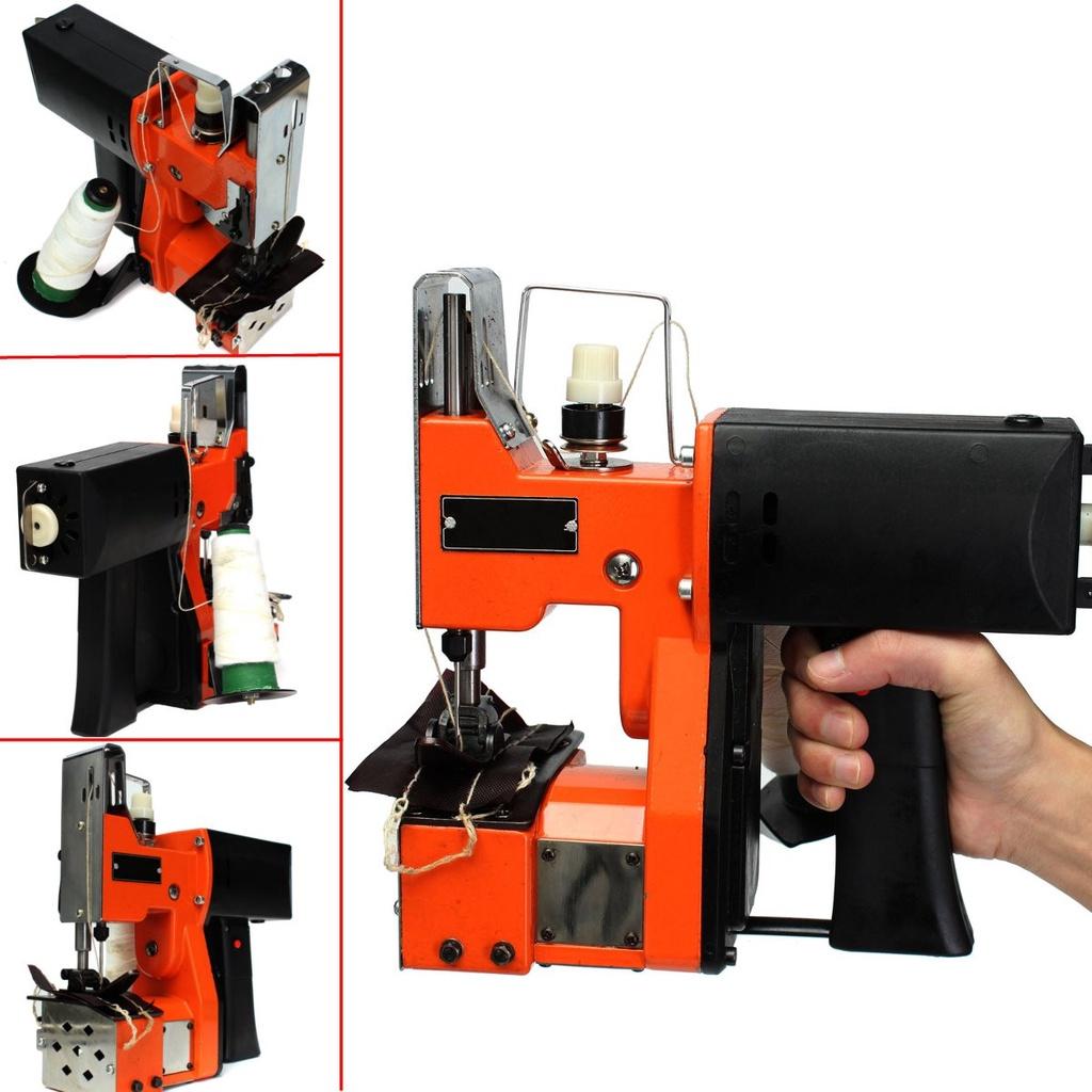 Портативная электрическая швейная машина 100 Вт, запечатывающая машина, 220 В, промышленная машина для шитья ткани с адаптером