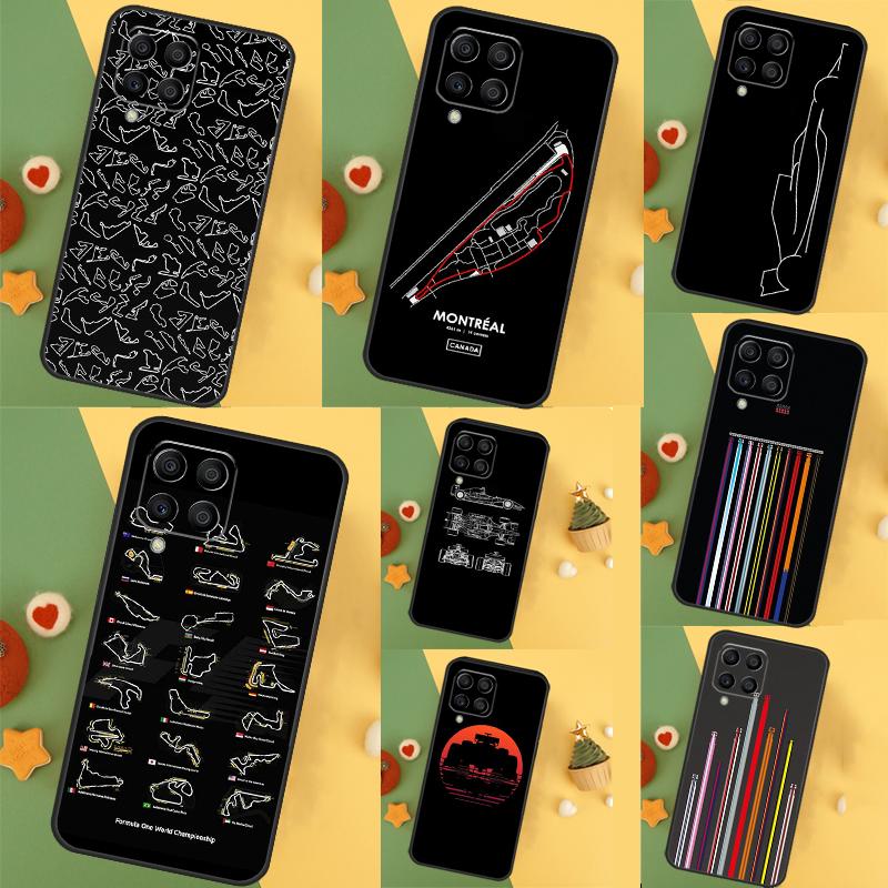 Минималистичная трасса Формулы-1 для чехла Samsung Galaxy M31 M51 M21 M11 M20 M13 M33 M53 M52 M32 M12 M14 M34 M54 M55 M15