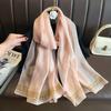 Long Silk Wool Scarf Shawls and Wraps for Women Foulard Luxury Brand Hijab New Lady Pashmina Neck Scarves Bandana Poncho