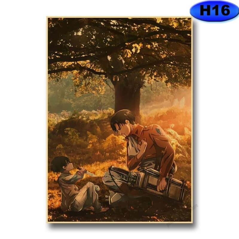 Attack On Titan Season 4 Poster Retro Kraft Paper Posters Prints Anime Decor Home Living Room Bar Art Painting Wall Stickers