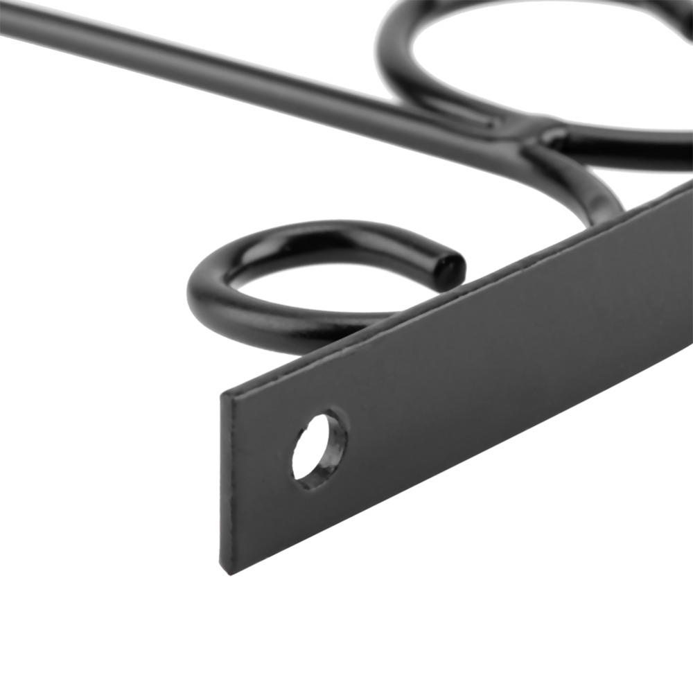 Black Plant Bracket Iron Flower Pot Hook Durable Wall Mounted Plant Hanger