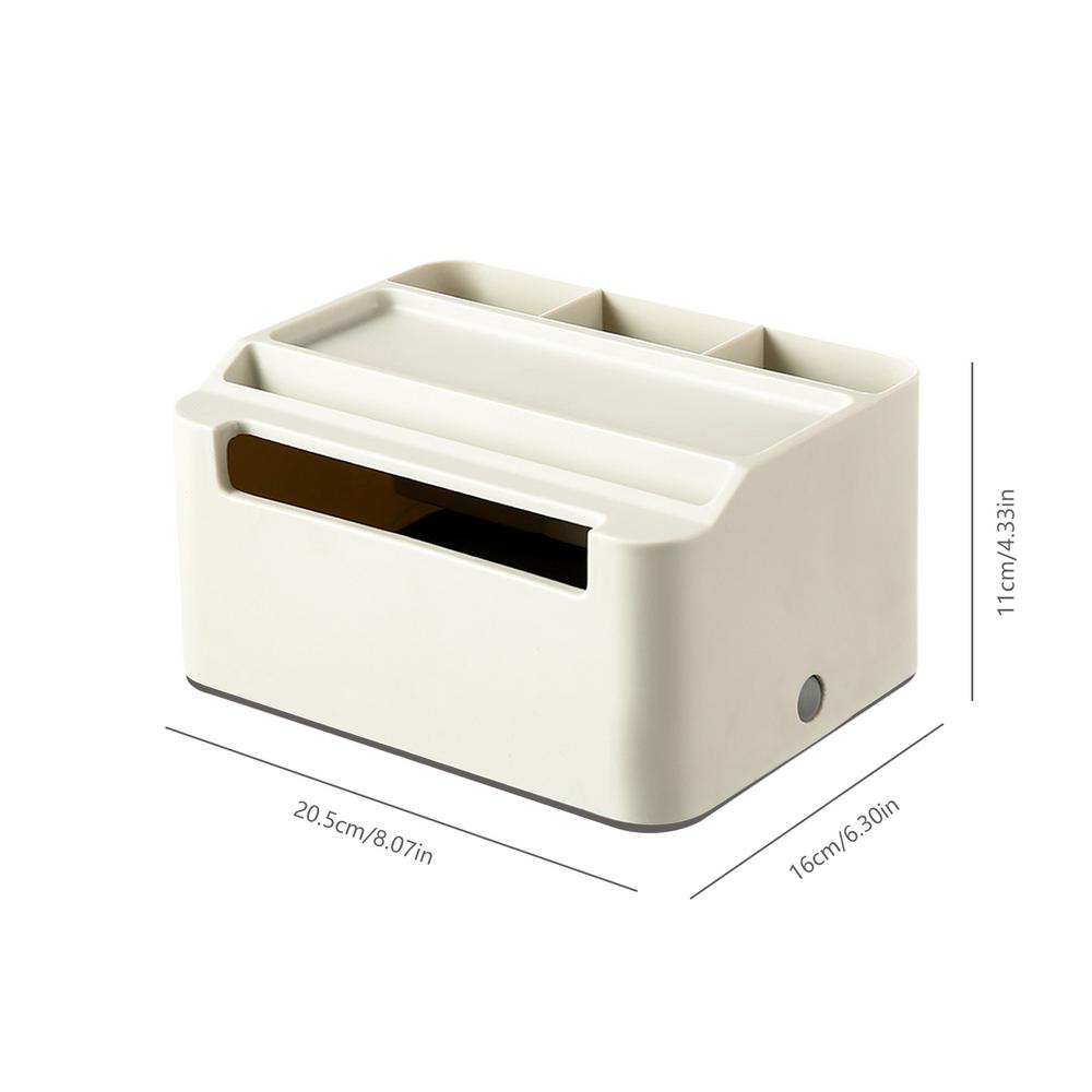 Коробка для салфеток Держатель для салфеток с дистанционным управлением Настольный органайзер для офиса Многофункциональный контейнер для хранения мелочей Домашний