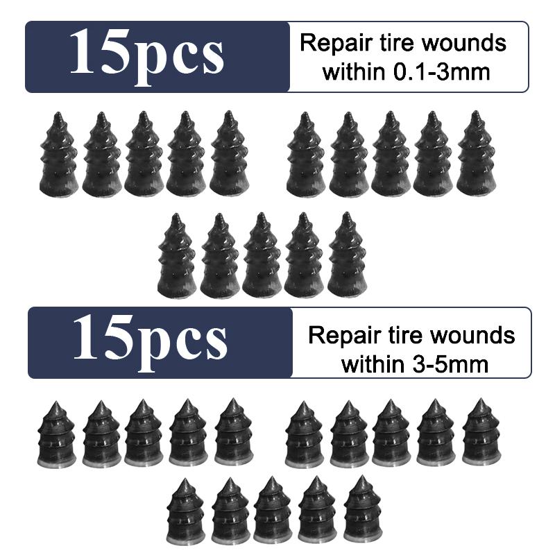 10/20/30 шт. Набор гвоздей для ремонта автомобильных шин с вакуумным насосом, набор для ремонта проколов шин мотоцикла, резиновые гвозди для ремонта бескамерных шин автомобиля и велосипеда