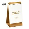 Desk Calendar for Planning 2027 Calendar, Standing Flip Desktop Minimalist Gold Foil Cover Monthly Organizer Planner, Thick Paper Note Taking, Office