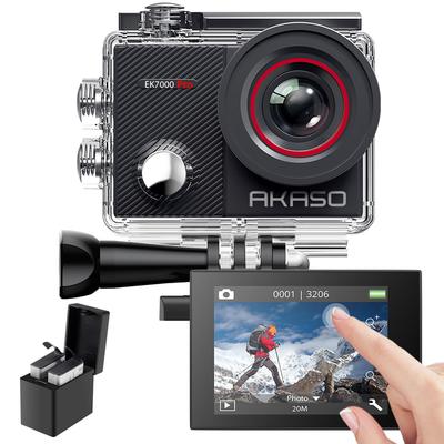 AKASO EK7000 Pro Action External Microphone Image 40m Underwater HDMI Sports Dual 1350mAh Abundant Wearable Camera Camera 4K, 20MP, Touchscreen,