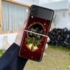 Снежный рождественский чехол для Samsung Galaxy Z Flip 3 4 5G черный жесткий корпус для телефона из ПК Z Flip4 роскошный сегментированный чехол