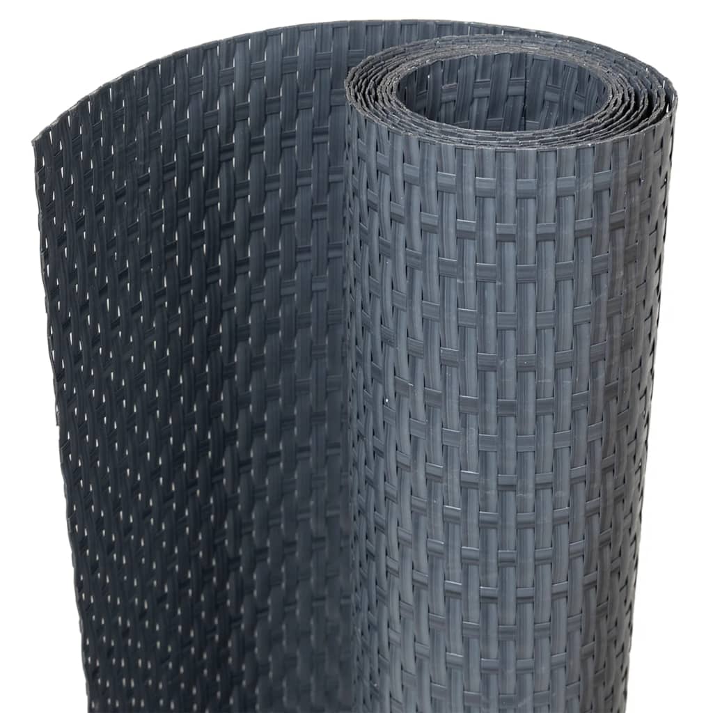 Balcony Privacy Screen Anthracite 600 x 90 cm Poly Rattan