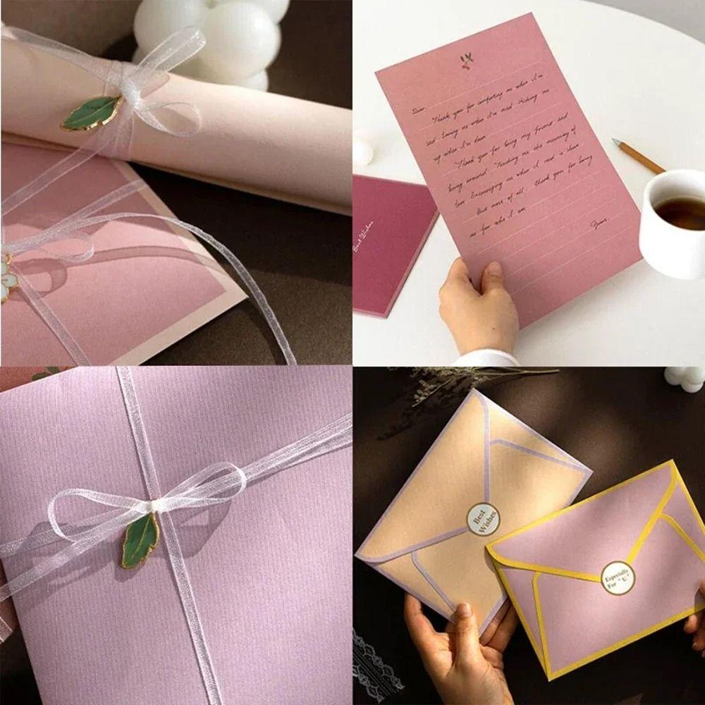 DIY Postcard Floral Envelopes with Stickers Letter Writing Paper Letter Pads Stationery