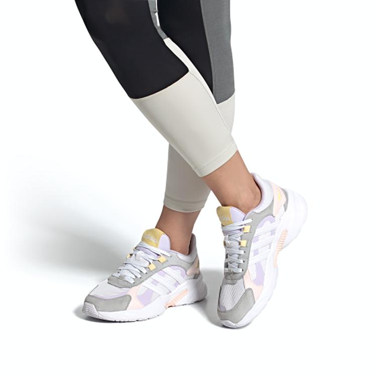 adidas Neo Crazychaos Shadow Удобная сетка Нескользящие Износостойкие Дышащие Низкие Повседневные Кроссовки для Бега Женские кроссовки Серый Белый Розовый FY7828