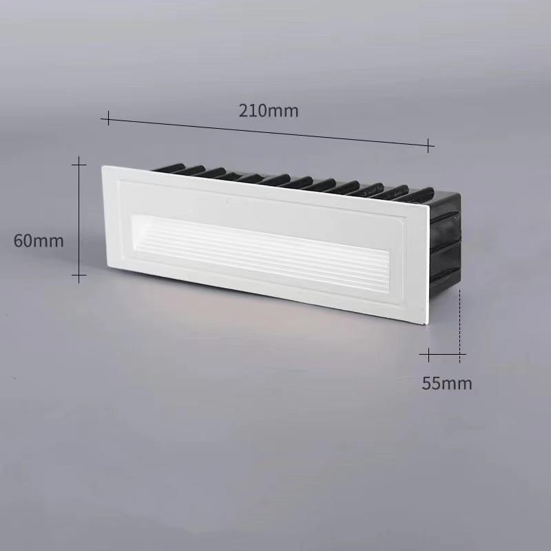 LED IP65 Waterproof Stairs Step Light Outdoor Wall Lamp Corner Garden Street Footlight Recessed for Porch Yard Balcony 220V