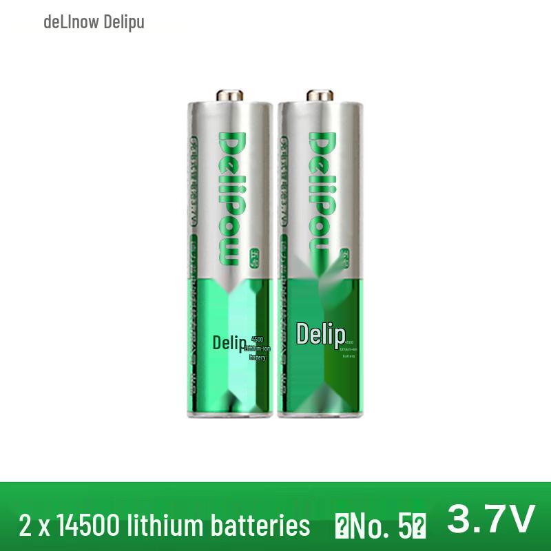 Delipow 14500 Lithium AA Rechargeable Batteries CN plug (adapter included)
