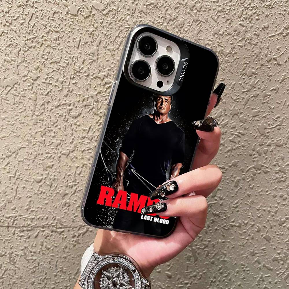 1pc Movie Rambo First Blood Phone Case For IPhone 16 15 14 13 12 11 17 Pro MAX Plus Pro Matte Shockproof Cover