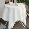 White Round Table Tablecloth Multi-purpose Dinner Tea Table Covers Garden Table Cloth  Dessert