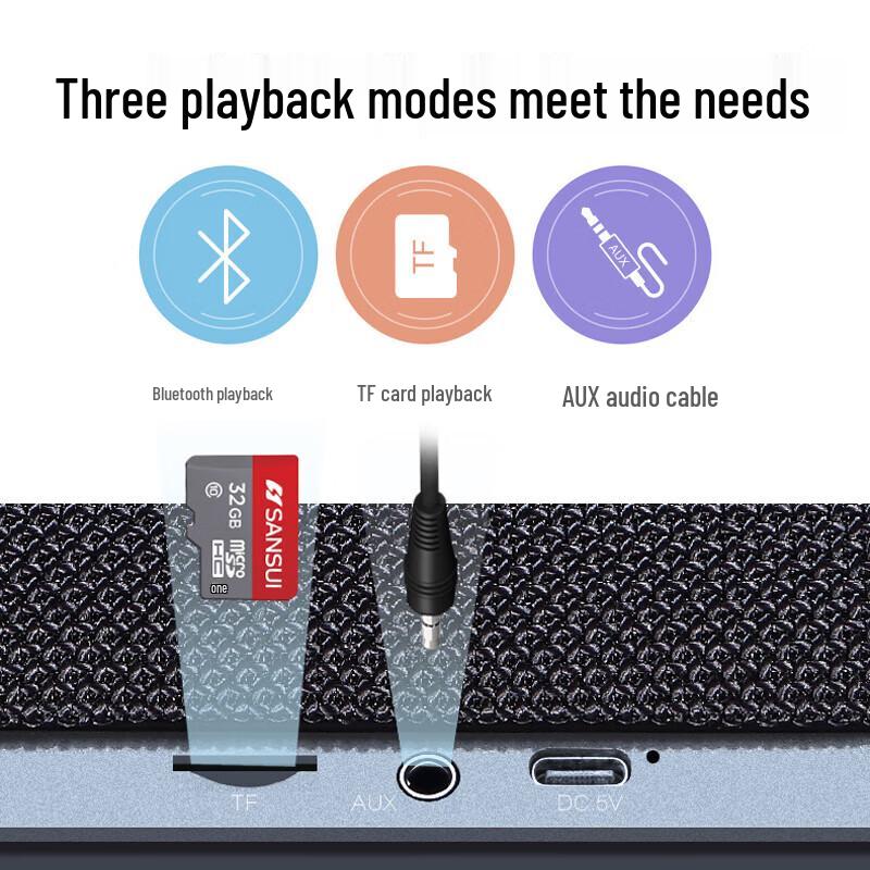 SANSUI T8 Portable Outdoor Bluetooth Speaker