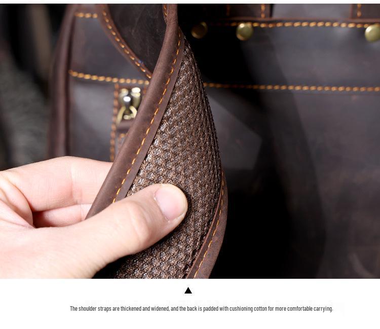 Ретро мужской рюкзак для ноутбука из натуральной коровьей кожи Sivok