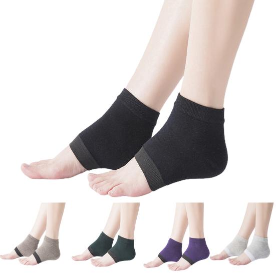 1Pair Practical Long Lifespan Mini Foot Protector Socks Heel Gel Spa Anti Dry Cracked Tools for Daily Wear