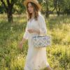 Large Capacity Laundry Storage Basket Hand-held Floral Organizers Basket  Desktop Storage
