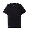 Dri-Fit Simple Logo Running Quick-Dry Breathable Crew Neck Knitted Short Sleeve T-Shirt Men Tops Black 371684-010