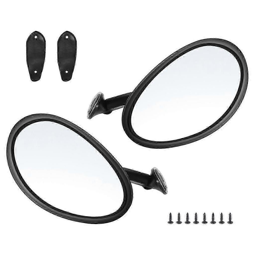 26-27 Style Left & Right Car Classic Retro Door Wing Side Mirror Rearview Vintage Universal Black