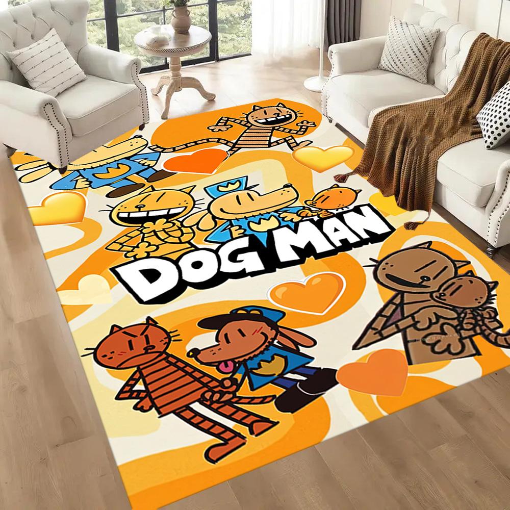 Dog Man Square rugs are a great choice for living rooms, bedrooms, home décor, and as gifts.