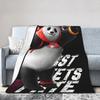 Panda Tekken 8 Gaming Blanket  Flannel Novelty Breathable Throw Blankets for Bedspread Autumn/Winter,