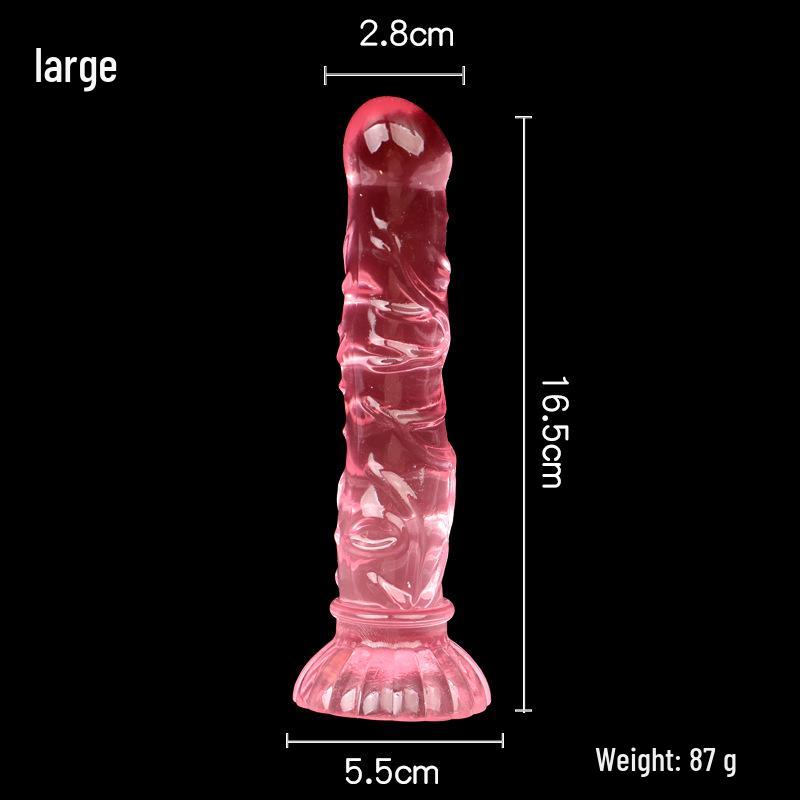 Mermaid Crystal Chrysanthemum Suction Cup Dildo & Threaded Anal Plug for Realistic Pleasure