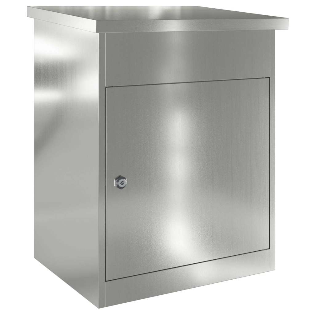 Parcel Drop Box Black 47.5 x 38 x 59 cm Galvanized Steel