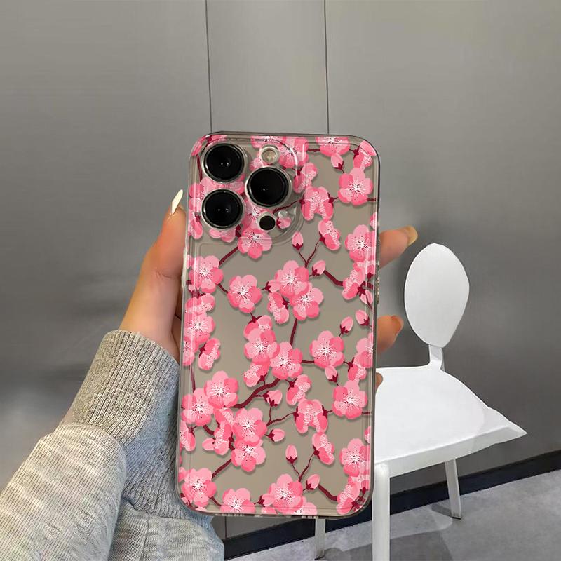 Цветущая слива Модный чехол для телефона Для iPhone 17 16E 15 11 12 14 13 Pro Max 16 Plus 17E Air Ударопрочный чехол Fundas