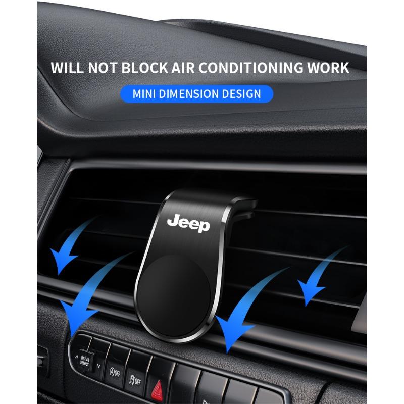 1x Автомобильный магнитный L-образный автомобильный держатель для телефона GPS Эмблема для Jeep Compass Gladiator Grand Cherokee Аксессуар Renegade Wrangler
