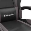 Gaming Chair Swivel Black and Gray PU Leather
