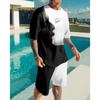 Summer Men Sets Shorts Outfits Male Clothing Street T Shirt Two Piece 3D Print Casual O-Neck Tracksuit Oversized Beach Sportwear