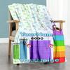 Numberblocks Personalized Text Blanket Multi-purpose Customizable Blanket Comfortable Suitable for Bed Living Room Bedding Chair Ideal for All Seasons