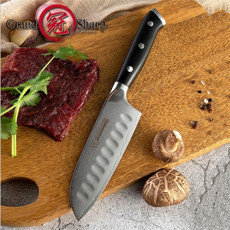 5-дюймовый нож Santoku vg10, японский кухонный нож из дамасской стали, 67-слойный кухонный нож шеф-повара