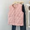 Большой размер осенне-зимний пуховый хлопковый жилет женский новый легкий и увеличенный жилет-подкладка теплый жилет-подкладка