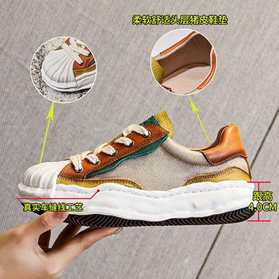 Первый слой коровьей кожи голова растворяющая обувь 2025 весна новая ретро этнический стиль обувь женская повседневная женская обувь