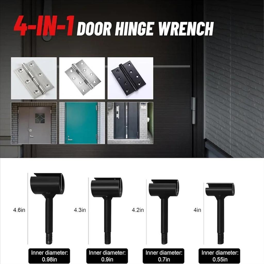 A69efor Door Hinge Adjustment Tool 4 In 1 Heavy-Duty Construction For Residential And Commercial Use