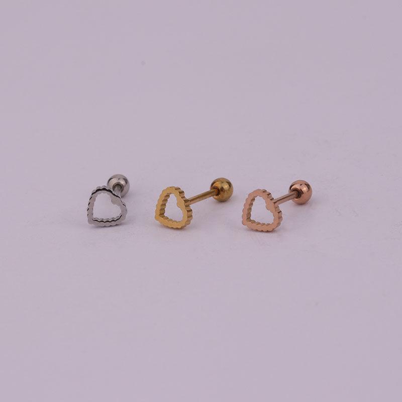 Vogue Small Cartilage Stainless Steel 2022 New 1PC 20G Trend Screw Back Piercing Jewelry Stud Earring Charming