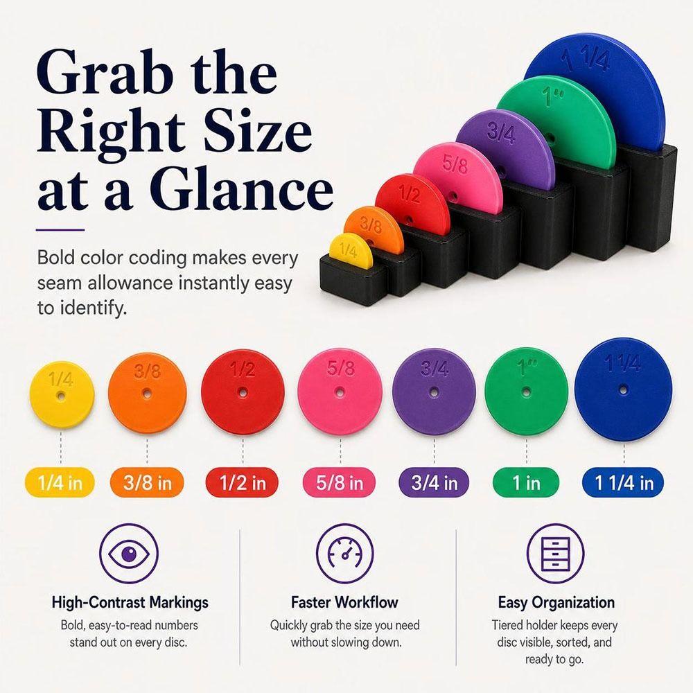 Seam Allowance Marking Seam Allowance Discs PLA Seam Allowance Tool Sewing Projects
