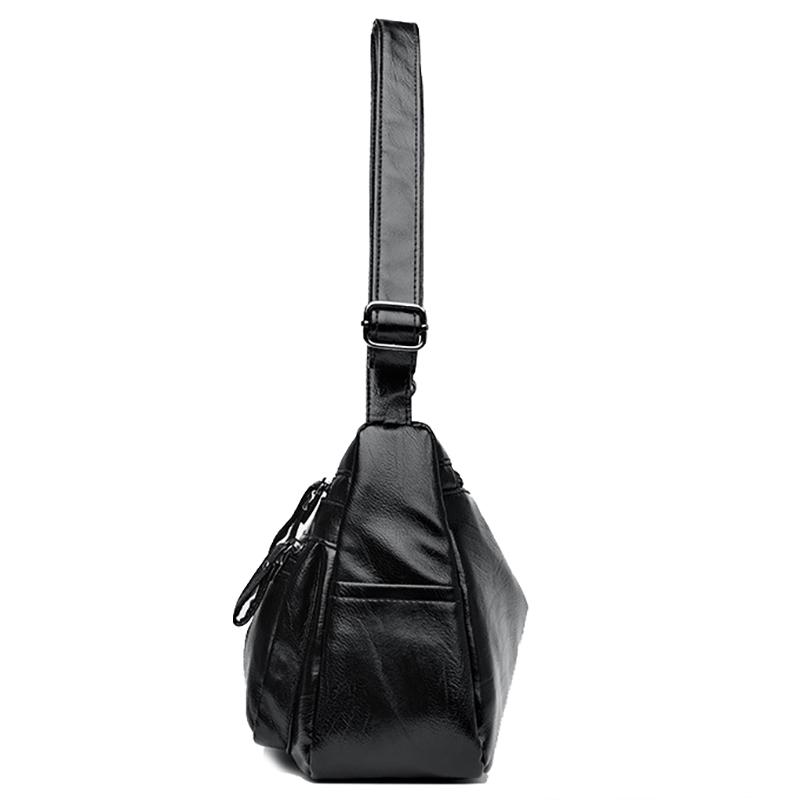 Cross-border женская мягкая кожаная сумка-мессенджер универсальная женская сумка среднего возраста многослойная вместительная сумка через плечо