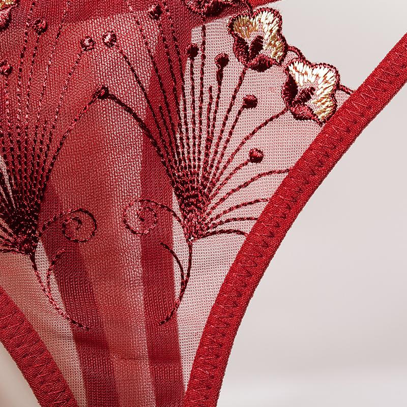 Кружевные трусики с Т-образной спинкой для женщин, сексуальное женское белье, бесшовные стринги с низкой талией, женское рождественское нижнее белье