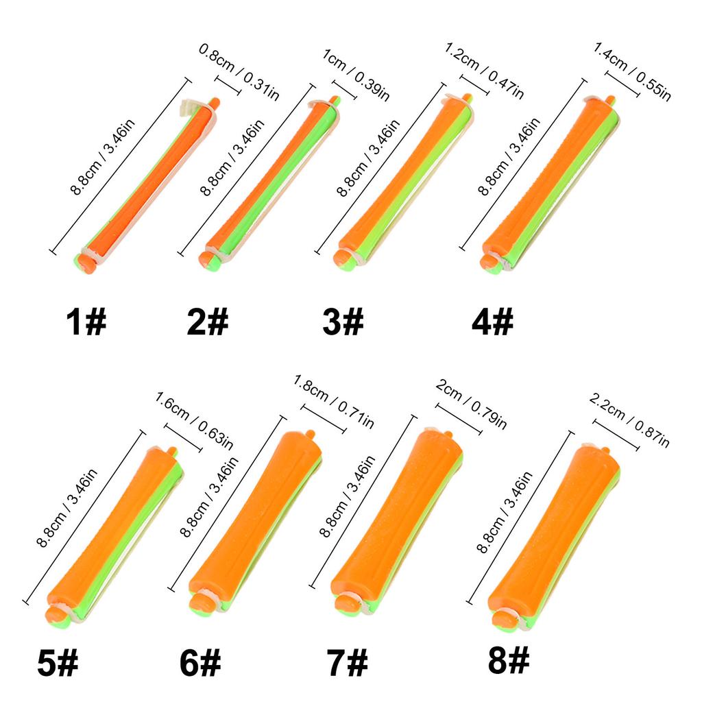 40 шт. бигуди для химической завивки с резинками, бигуди для холодной завивки, бигуди для завивки, бигуди-завиватели, парикмахерский инструмент для укладки
